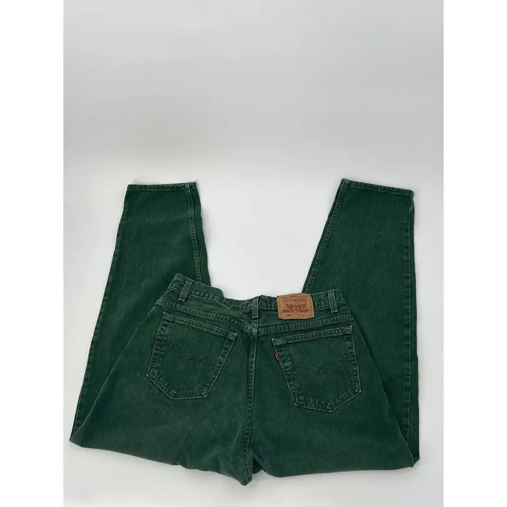 Levi’s 560 Vintage Green Jeans Made in USA 36x30 Loose Fit 90s Denim Pants